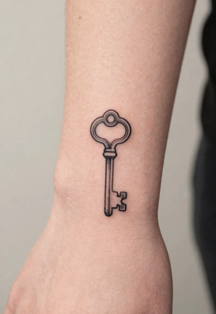 15 Small Flash Tattoo Ideas Perfect for Quick Meaningful Ink - 15. Small Key 1