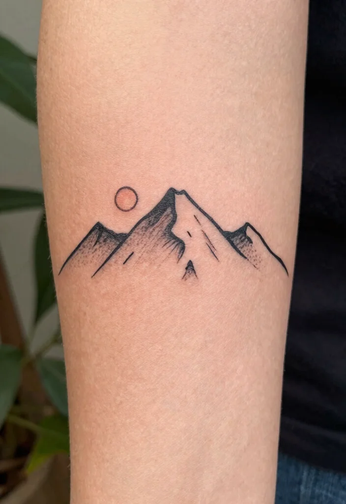 15 Small Flash Tattoo Ideas Perfect for Quick Meaningful Ink - 2. Mountain Range 1