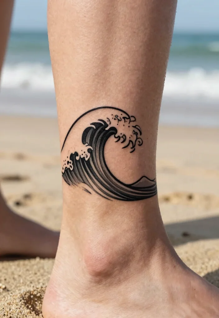 15 Small Flash Tattoo Ideas Perfect for Quick Meaningful Ink - 3. Simple Wave 1