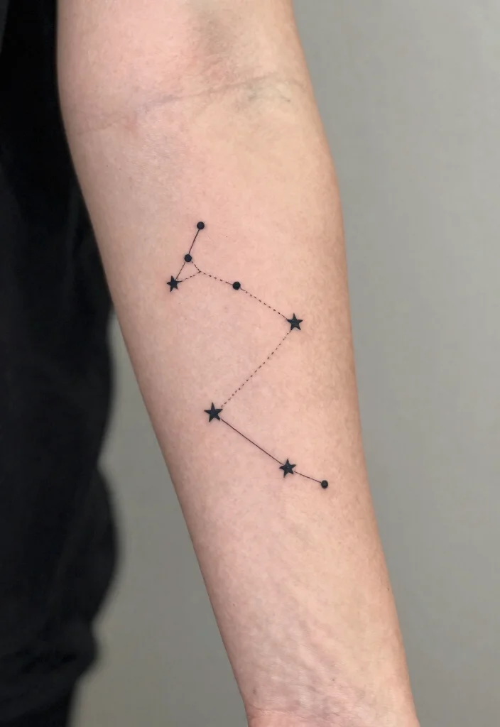 15 Small Flash Tattoo Ideas Perfect for Quick Meaningful Ink - 7. Star Constellation 1