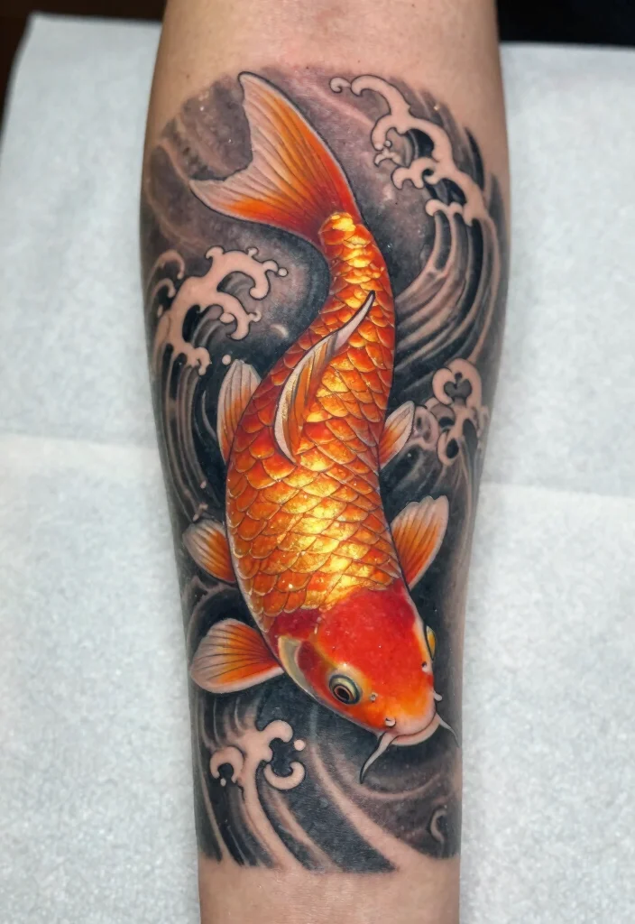 16 Ancient Indian Tattoo Ideas Inspired by History and Myth - 10. The Koi Fish 1