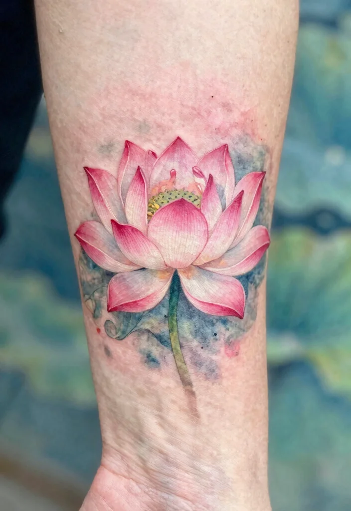 16 Ancient Indian Tattoo Ideas Inspired by History and Myth - 4. The Lotus Flower 1