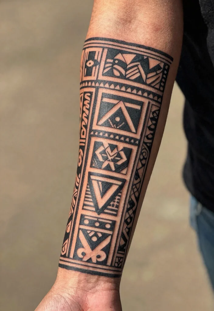16 Ancient Indian Tattoo Ideas Inspired by History and Myth - 7. Tribal Patterns 1