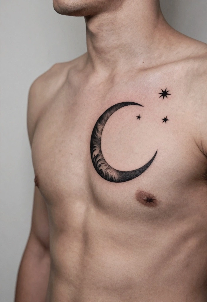 16 Chest Tattoo Design Ideas for Men: Strong and Masculine 133 16 Chest Tattoo Design Ideas for Men Strong and Masculine 13. Celestial Bodies 0