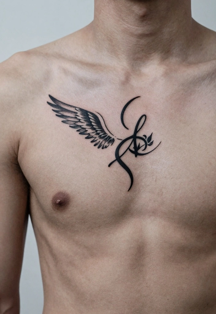 16 Chest Tattoo Design Ideas for Men: Strong and Masculine 166 16 Chest Tattoo Design Ideas for Men Strong and Masculine 16. Personalized Symbols 0