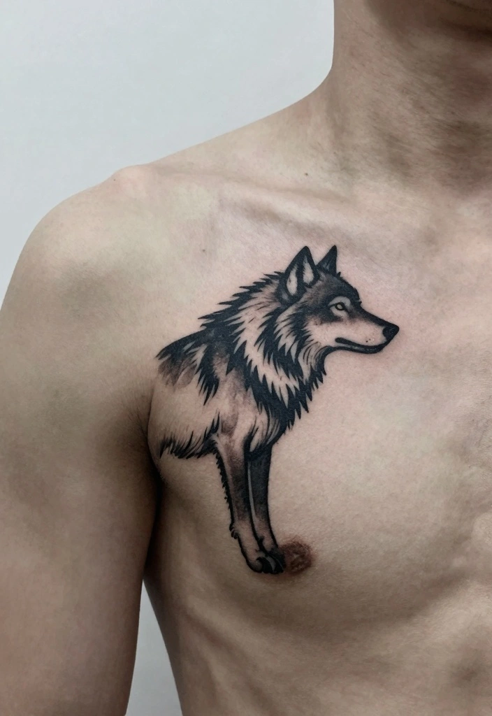 16 Chest Tattoo Design Ideas for Men: Strong and Masculine 12 16 Chest Tattoo Design Ideas for Men Strong and Masculine 2. Minimalist Animal Designs 0