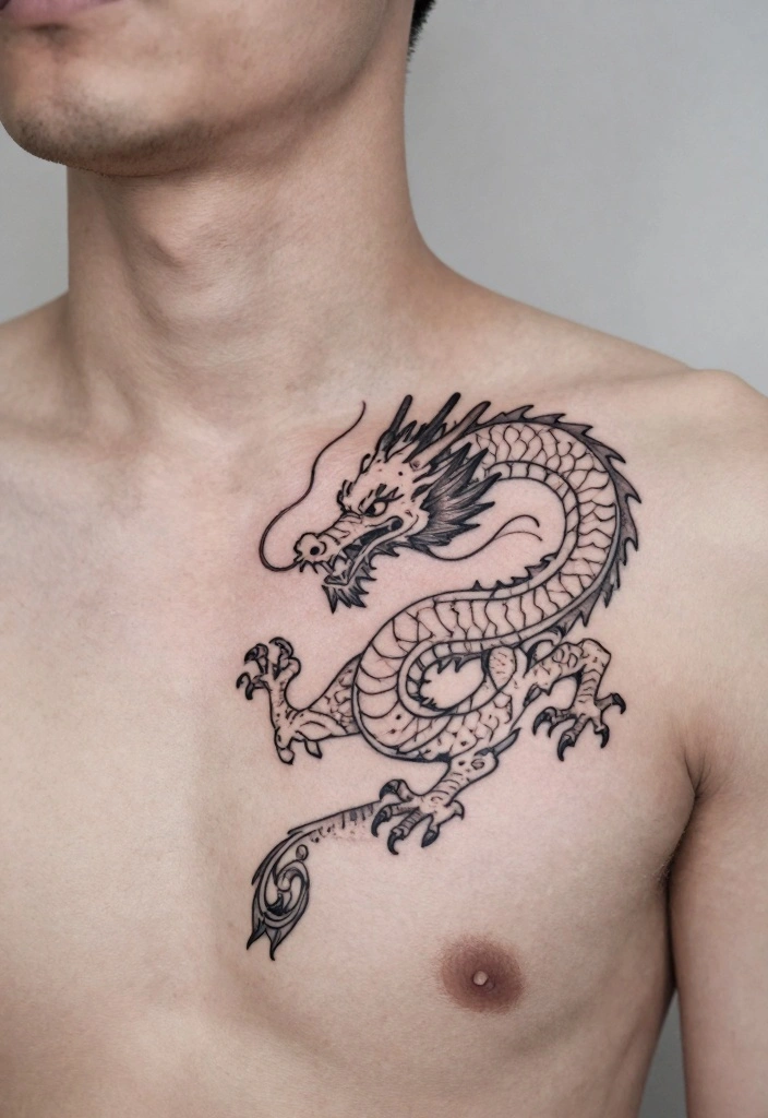 16 Chest Tattoo Design Ideas for Men: Strong and Masculine 89 16 Chest Tattoo Design Ideas for Men Strong and Masculine 9. Mythical Creatures 0