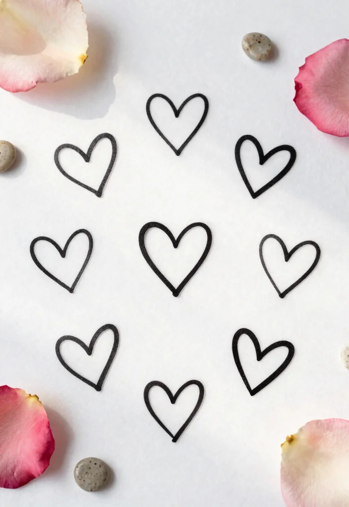 16 Flash Sheet Tattoo Ideas Perfect for Studio Inspiration - 10. Minimalist Hearts 1