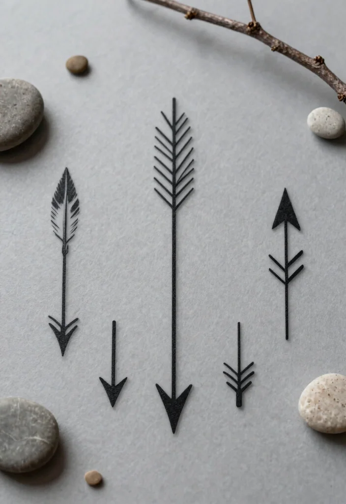 16 Flash Sheet Tattoo Ideas Perfect for Studio Inspiration - 12. Minimalist Arrows 1
