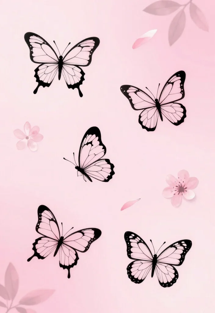16 Flash Sheet Tattoo Ideas Perfect for Studio Inspiration - 16. Minimalist Butterflies 1