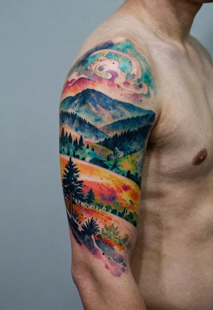 16 Half Sleeve Arm Tattoo Ideas for Men Bold and Detailed 10. Artistic Illustrations 0