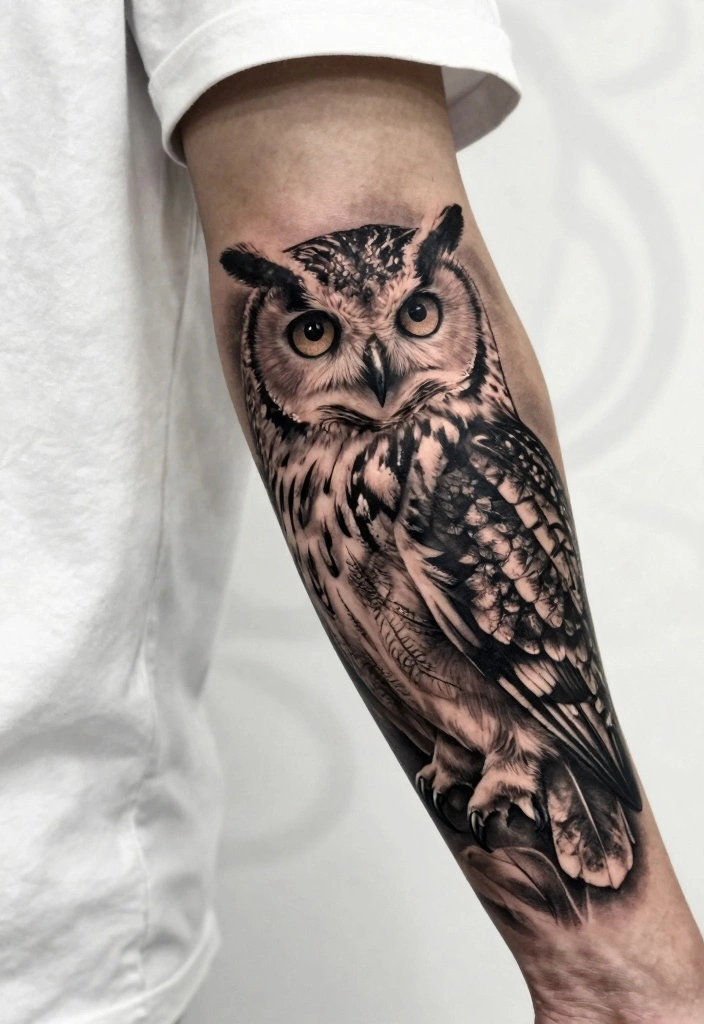 16 Half Sleeve Arm Tattoo Ideas for Men Bold and Detailed 5. Animal Portraits 0
