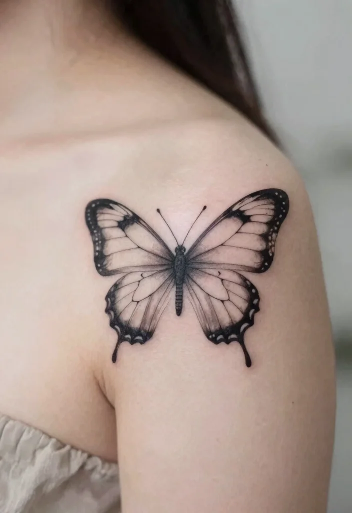 16 Line Work Tattoo Ideas: Clean, Detailed, and Timeless - 12. Minimalist Butterfly 1