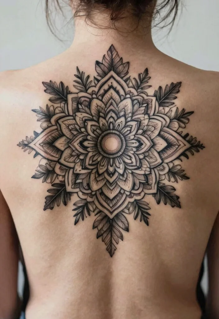 16 Line Work Tattoo Ideas: Clean, Detailed, and Timeless - 5. Nature-Inspired Mandalas 1