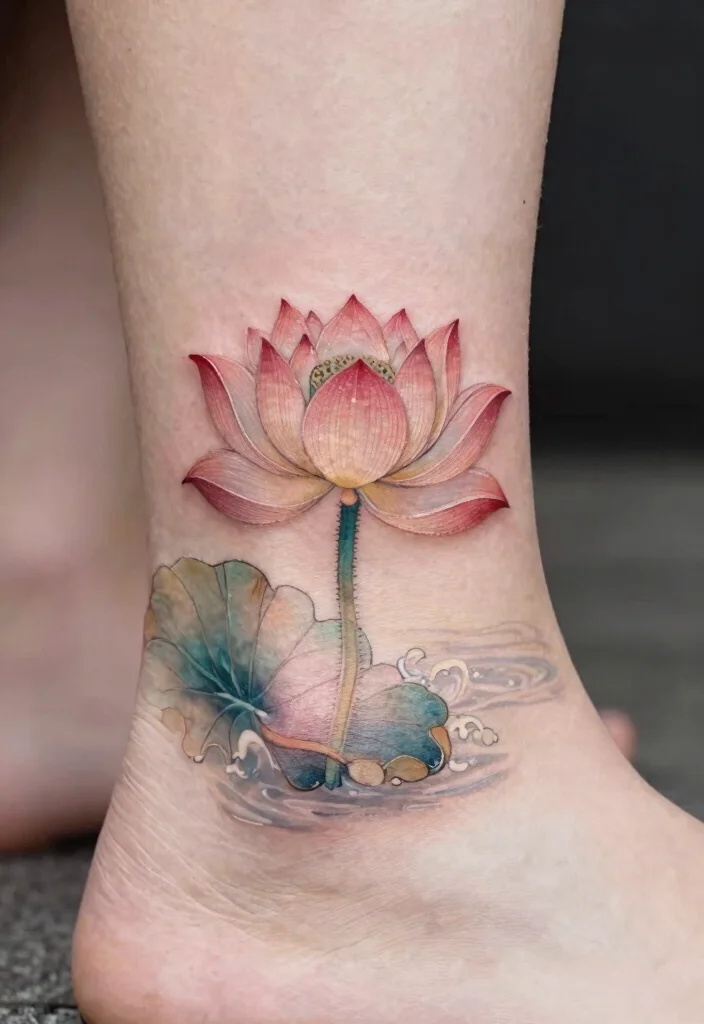 16 Native Indian Tattoo Ideas Inspired by Tribal Symbolism 94 16 Native Indian Tattoo Ideas Inspired by Tribal Symbolism - 10. The Tranquil Lotus 1