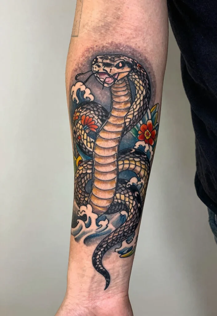 16 Native Indian Tattoo Ideas Inspired by Tribal Symbolism 138 16 Native Indian Tattoo Ideas Inspired by Tribal Symbolism - 14. The Powerful Serpent 1