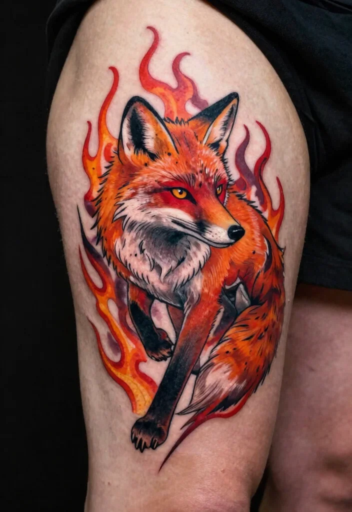 16 Native Indian Tattoo Ideas Inspired by Tribal Symbolism 50 16 Native Indian Tattoo Ideas Inspired by Tribal Symbolism - 6. The Fierce Fox 1