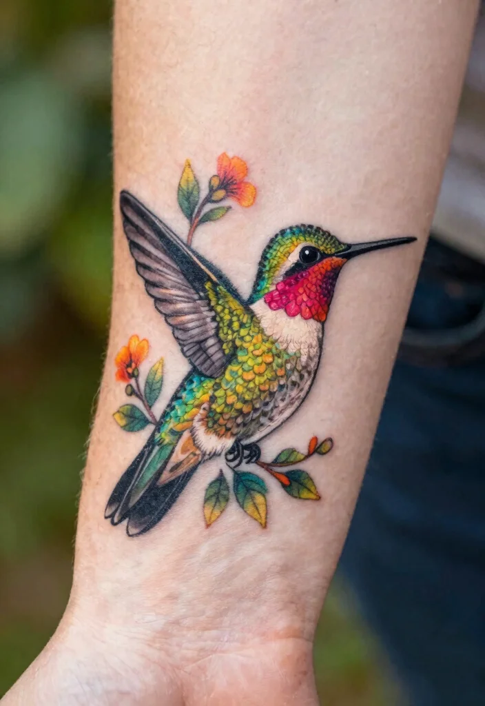 16 Native Indian Tattoo Ideas Inspired by Tribal Symbolism 72 16 Native Indian Tattoo Ideas Inspired by Tribal Symbolism - 8. The Elegant Hummingbird 1