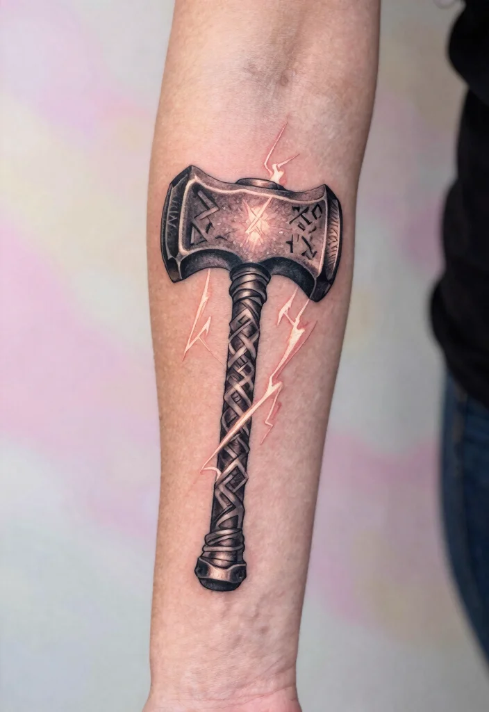 16 Norse Mythology Tattoo Ideas With Gods Symbols and Legends - 1. Mjölnir: Thor's Hammer 1