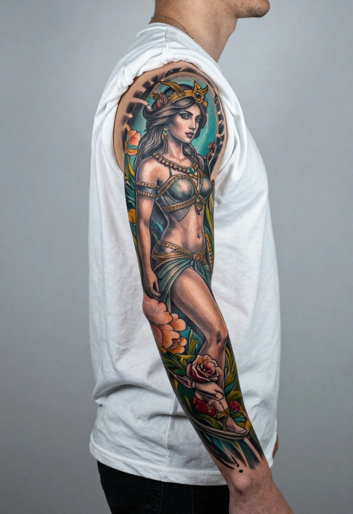 16 Norse Tattoo Ideas for Men: Bold, Mythical, and Masculine 166 16 Norse Tattoo Ideas for Men: Bold, Mythical, and Masculine - 16. The Goddesses of Norse Mythology 1