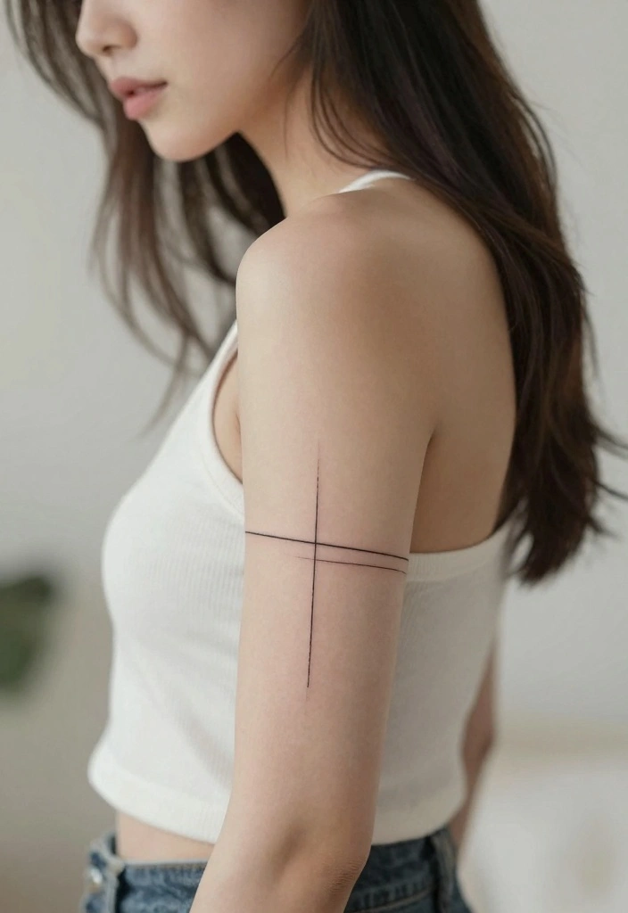 16 Women Half Sleeve Arm Tattoo Ideas With Flow and Balance 14. Minimalist Designs 0