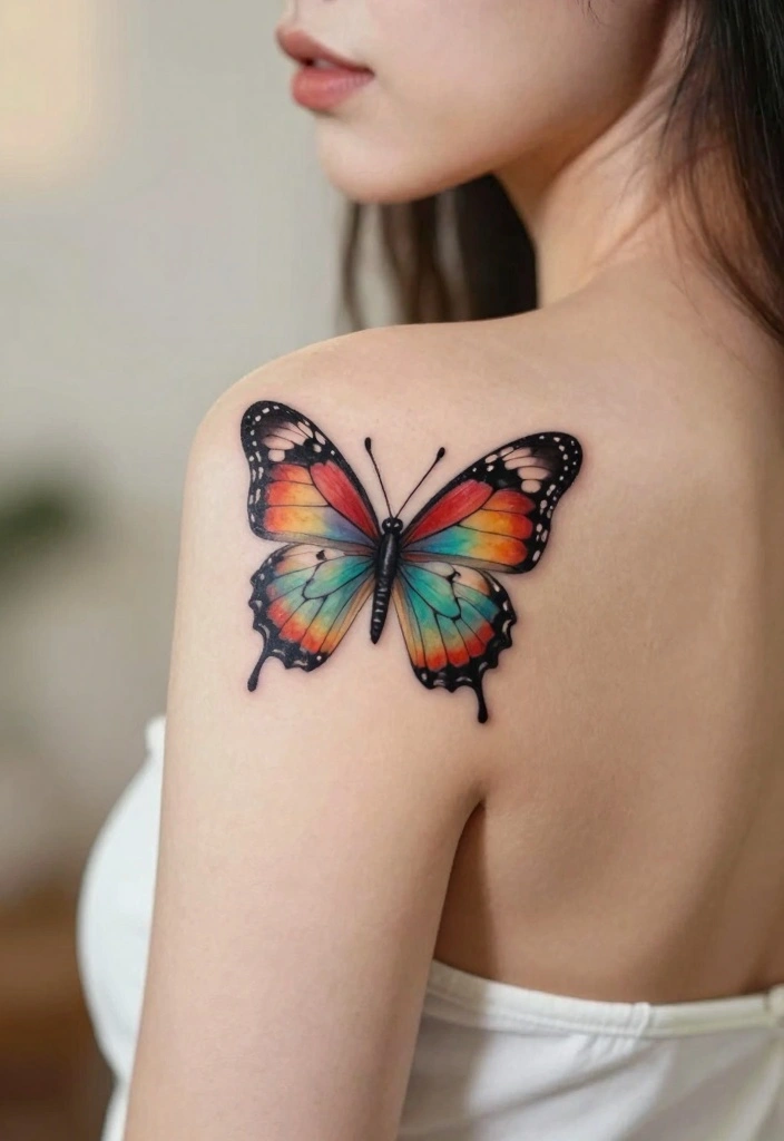 18 Butterfly Tattoo Ideas for Women Elegant Meaningful and Trendy 17. Butterfly with Initials 0