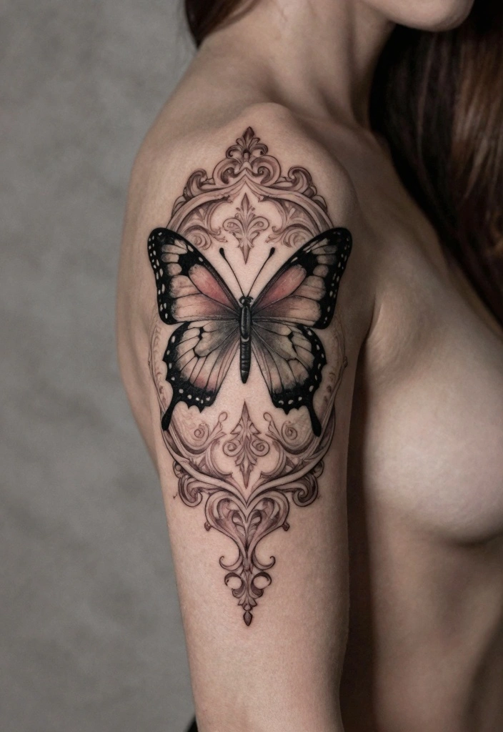 18 Butterfly Tattoo Ideas for Women Elegant Meaningful and Trendy 7. Vintage Butterfly Tattoo 0