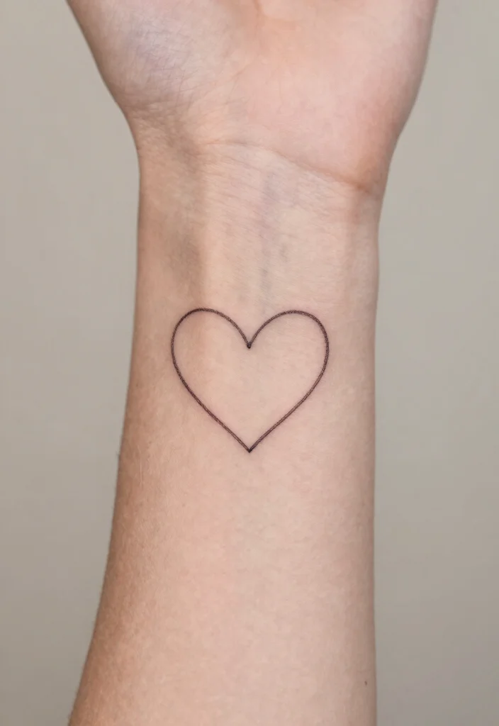 18 Fine Line Tattoo Ideas: Clean, Minimal, and Modern - 9. Simplistic Heart Design 1
