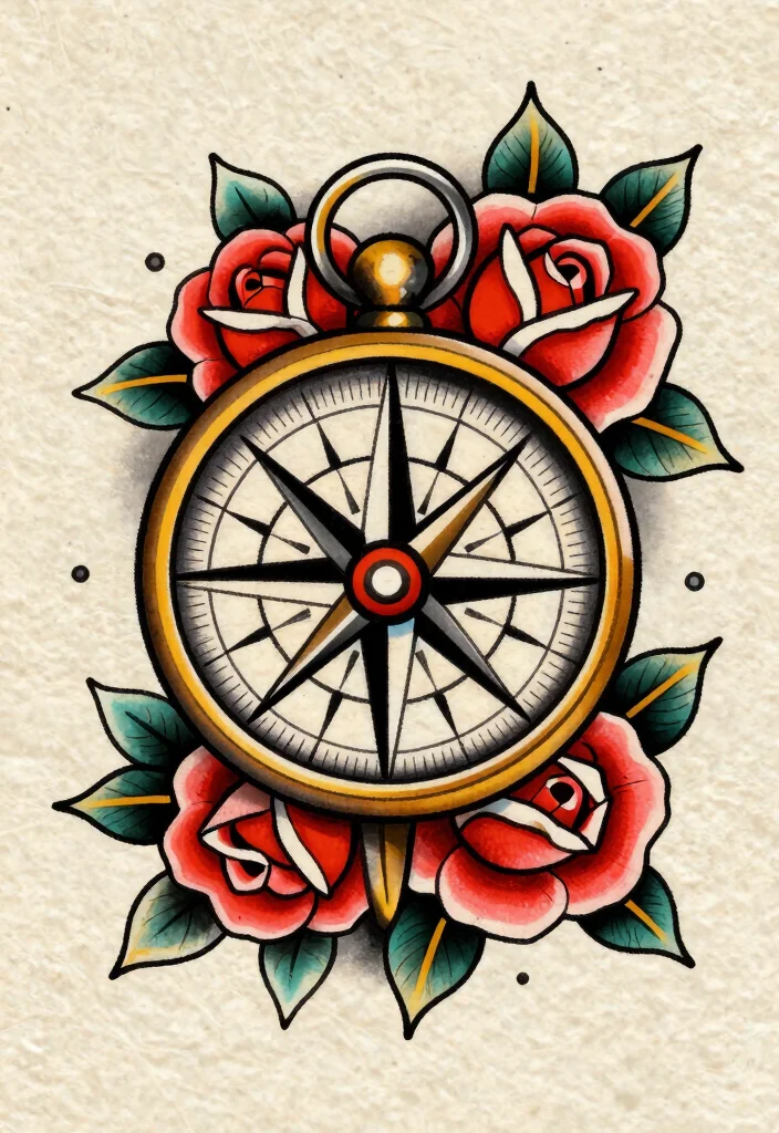 18 Traditional Flash Tattoo Ideas With Classic Bold Style 155 18 Traditional Flash Tattoo Ideas With Classic Bold Style 15. Unique Compass Tattoos 0
