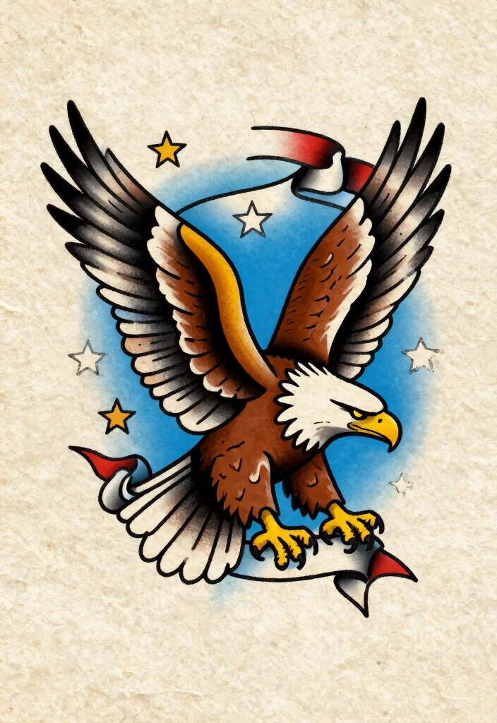 18 Traditional Flash Tattoo Ideas With Classic Bold Style 23 18 Traditional Flash Tattoo Ideas With Classic Bold Style 3. Old School American Eagles 0