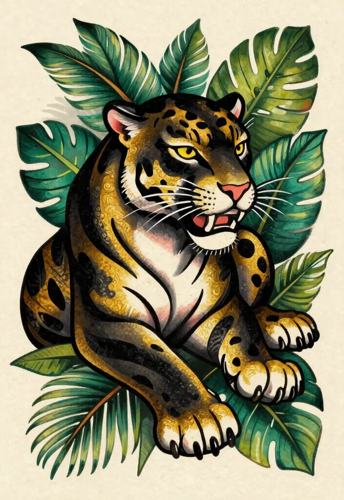 18 Traditional Flash Tattoo Ideas With Classic Bold Style 56 18 Traditional Flash Tattoo Ideas With Classic Bold Style 6. Vintage Panther Tattoos 0