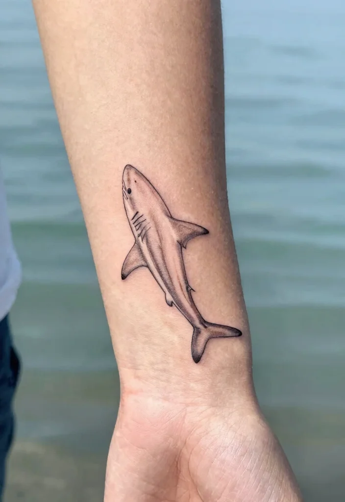 10 Fine Line Shark Tattoo Ideas: Sleek, Minimal, and Symbolic - 1. The Subtle Side Profile