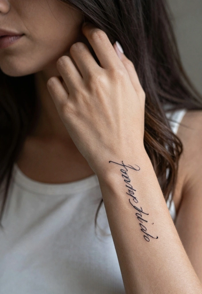 9 BF Name Tattoo Ideas: Small, Simple, and Personal - 1. Elegant Cursive Script 1