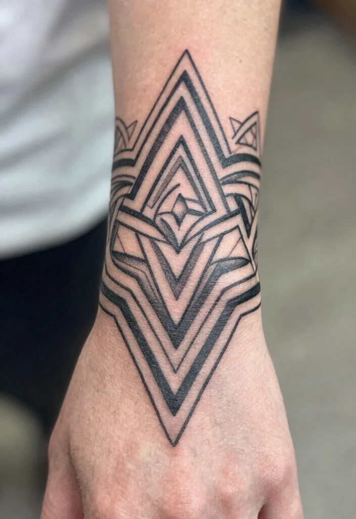 9 Finger Tattoo Cover Up Ideas: Small, Subtle, and Creative - 2. Geometric Patterns 1