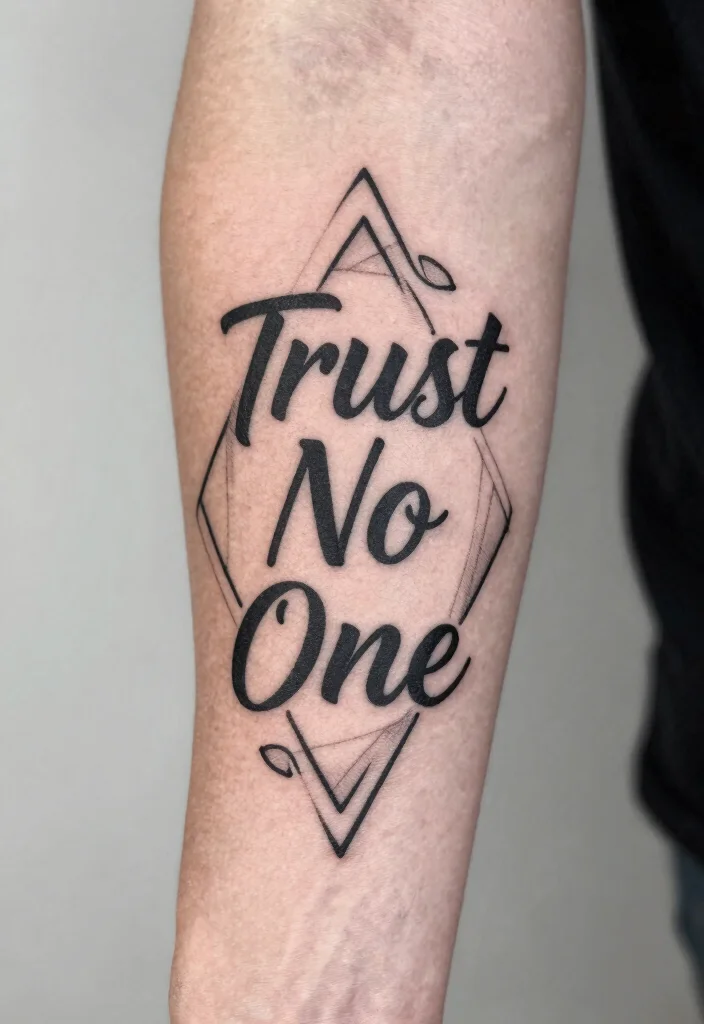 9 Trust No One Hand Tattoo Ideas Bold and Statement Ready 6. Geometric Patterns with a Twist 0